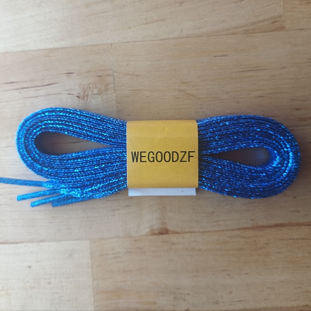 ✨ Blue Glitter Shoelaces - Picture 1 of 1